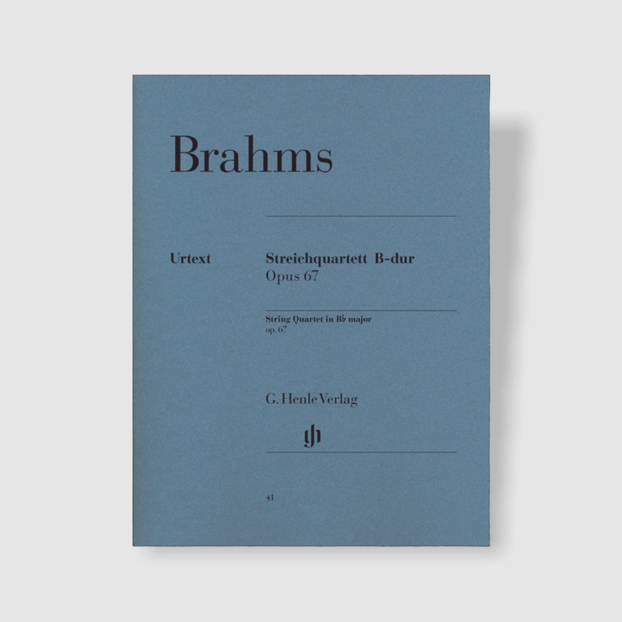 브람스 현악 4중주 Op. 67 in B flat Major, Op. 67 [HN.41]